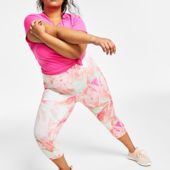 Ideology Big Girls Colorblocked Animal Print Leggings Pink Size X Large main image 0